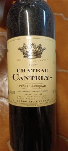 Bordeaux Pessac-Léognan Chateau Cantelys 1999