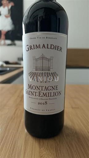 Bordeaux Montagne Saint-Émilion Grimaldier 2018