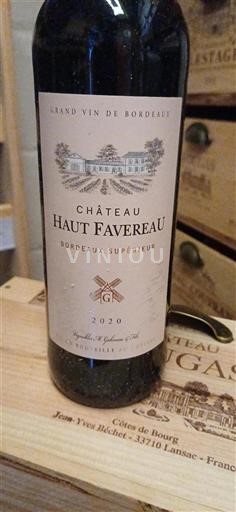 Bordeaux Bordeaux supérieur Château Haut Favereau 2020