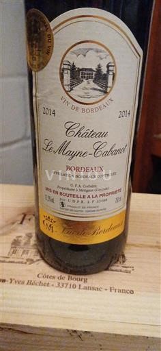 Bordeaux Château Le Mayne-Cabanot 2014