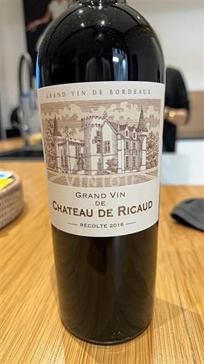 Bordeaux Cadillac-côtes-de-bordeaux Château de Ricaud 2016