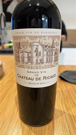 Bordeaux Cadillac-côtes-de-bordeaux Château de Ricaud 2016