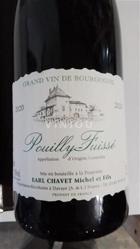 Vin Blanc sec EARL CHAVET Michel et Fils 2020 France Bourgogne Pouilly-fuissé