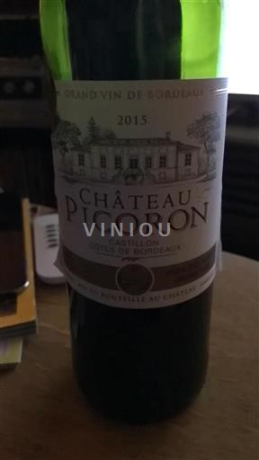 Bordeaux Castillon-côtes-de-bordeaux Château Picoron 2015