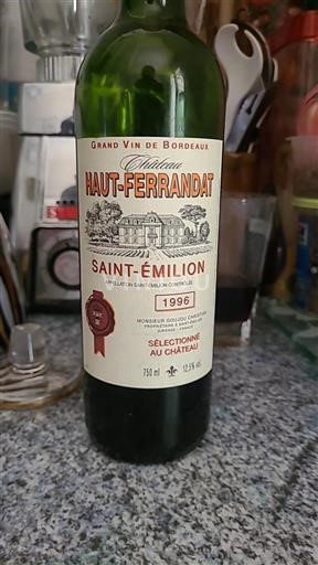 Bordeaux Saint-Émilion Château Haut-Ferrandat 1996