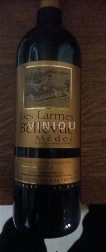 Bordeaux Médoc Les Larmes de Bellevue 2016