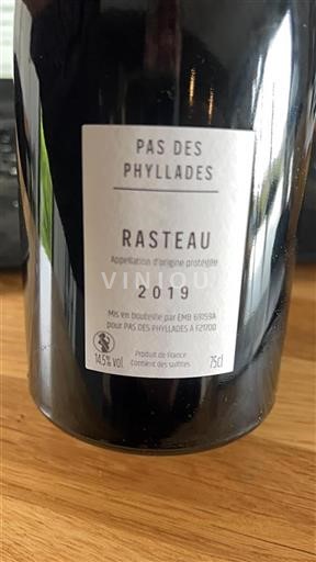 Vallée du Rhône Rasteau Pas des Phyllades 2019