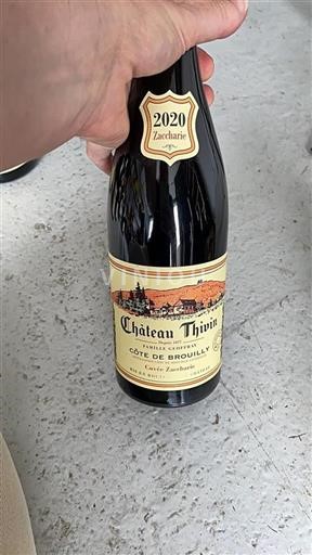 Beaujolais Côte-de-brouilly Chateau Thivin  Zaccharie 2020