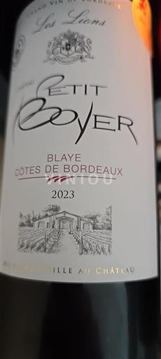 Bordeaux Blaye-Côtes-de-Bordeaux Château Petit Boyer Les Lions 2023
