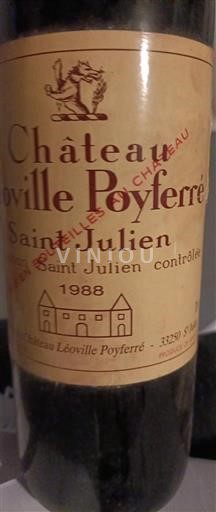 Bordeaux Saint-Julien Château Léoville Poyferré 1988