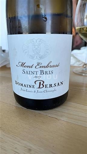 Bourgogne Saint-Bris Domaine Bersan Mont Embrasé 2019