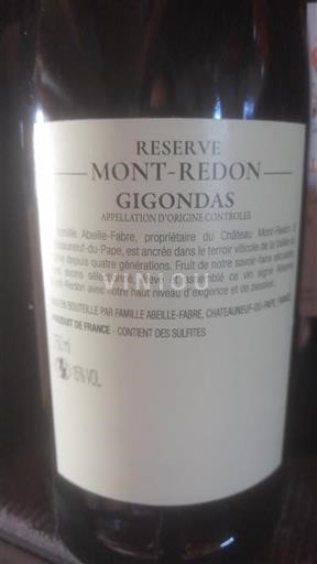 Vale do Ródano Gigondas Mont-Redon Réserve 2019