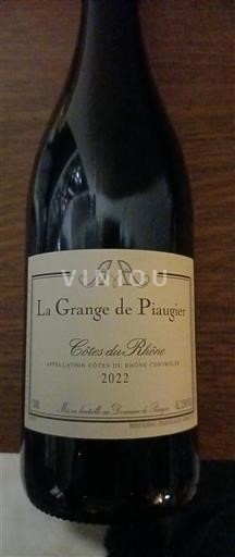 Vale do Ródano Côtes-do-Ródano La Grange de Piaugier 2022