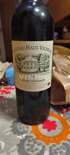 Bordéus Pessac-Léognan Château Haut-Vigneau 2008