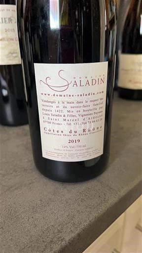 Valle del Ródano Côtes del Ródano Domaine Saladin 2019