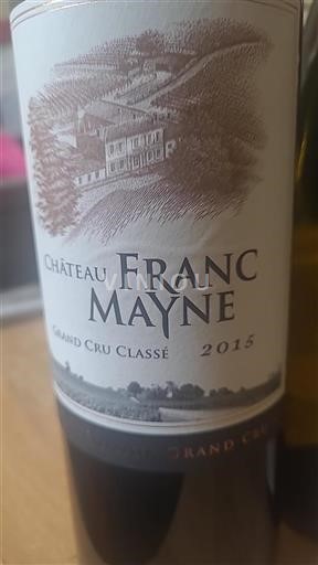 Bordéus Saint-Émilion Château Franc Mayne 2015