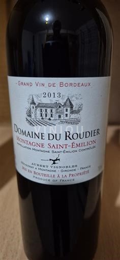 Bordeaux Montagne-saint-émilion Domaine du Roudier 2013