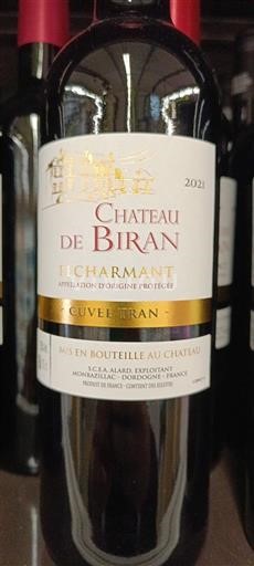 Jugozahod Pécharmant Chateau de Biran Tran 2021