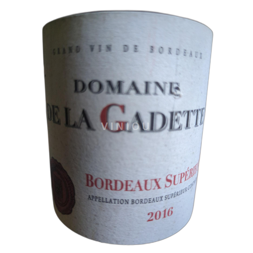 Bordéus Bordeaux Superior Domaine de La Gadette 2016