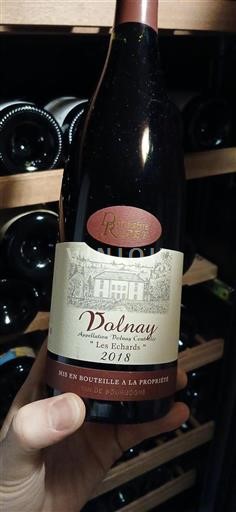 Bourgogne Volnay Domaine Rapet Les Echards 2018