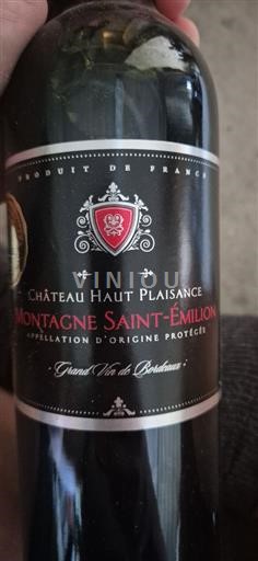 Bordeaux Montagne-Saint-Émilion Château Haut Plaisance 2018