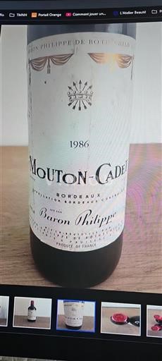 Bordeaux Baron Philippe de Rothschild Mouton-Cadet 1986