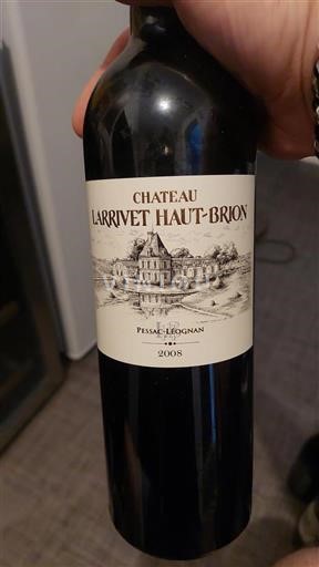 Bordeaux Pessac-Léognan Chateau Larrivet Haut-Brion 2008