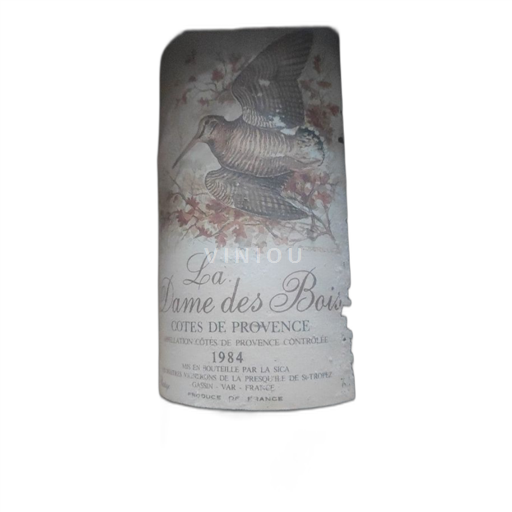 Provence Côtes de Provence La Dame des Bois 1984