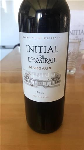 Bordeaux Margaux Desmirail Initial de Desmirail 2016