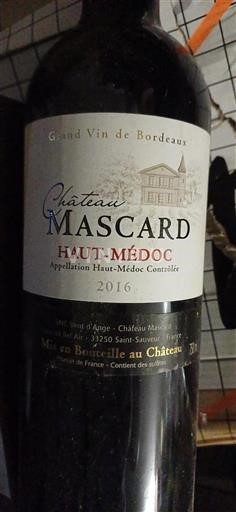 Burdeos Haut-Médoc Château Mascard 2016