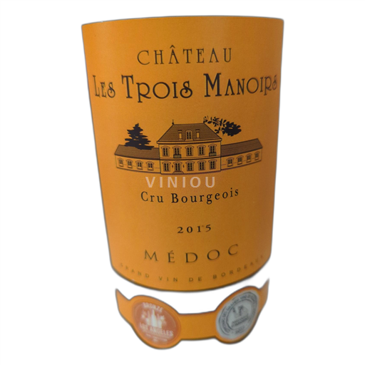 Vin Rouge sec Château Les Trois Manoirs 2015 France Bordeaux Médoc