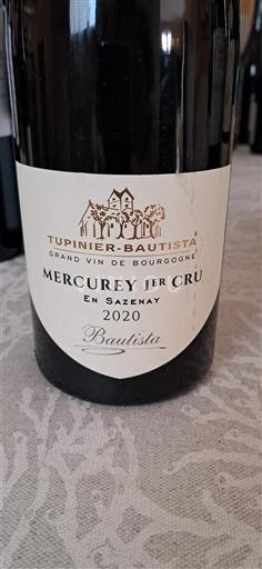 Bourgogne Mercurey Tupinier-Bautista Bautista 2020