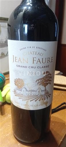 Bordeaux Saint-Émilion Grand Cru Château Jean Faure 2016