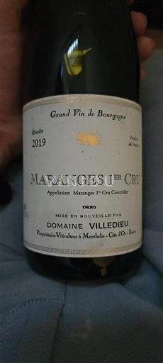 Borgogna Maranges Premier Cru Domaine Villedieu 2019
