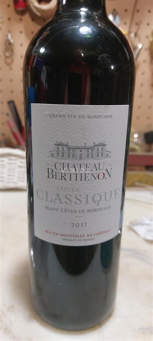 Bordeaux Blaye-côtes-de-bordeaux Château Berthenon Classique 2017