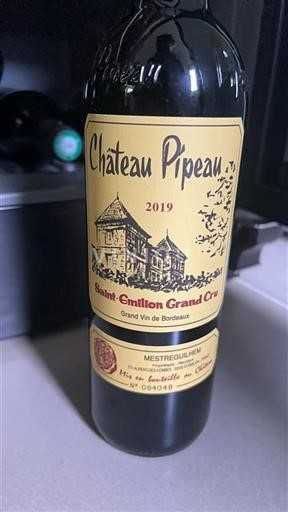 Burdeos Saint-Émilion Gran Cru Grand Cru Château Pipeau 2019
