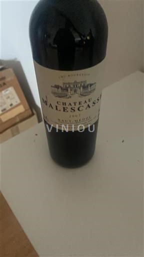 Bordeaux Haut-Médoc Cru Bourgeois Château Malescasse 2007