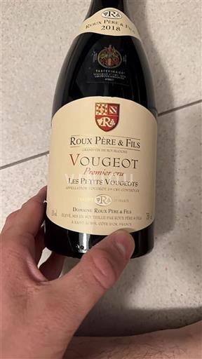 Bourgogne Ikke specificeret Premier Cru Roux Père & Fils Les Petits Vougeots 2018