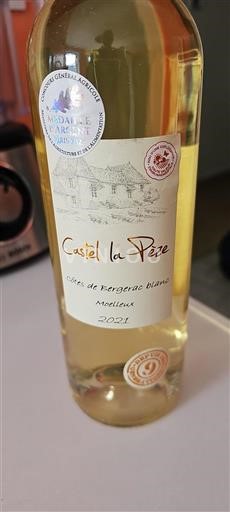 Vin Blanc moelleux Castel la Peze 2021 France Sud-Ouest Côtes-de-bergerac