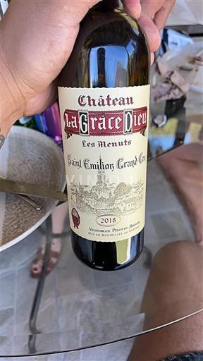 Bordeaux Saint-Émilion Grand Cru Grand Cru Château La Grâce Dieu Les Menuts 2018