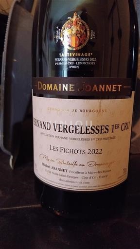 Bourgogne Pernand-vergelesses Premier Cru Domaine Joannet Les Fichots 2022