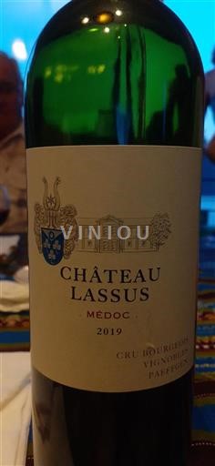 Vin Rouge sec Château Lassus 2019 France Bordeaux Médoc Cru Bourgeois