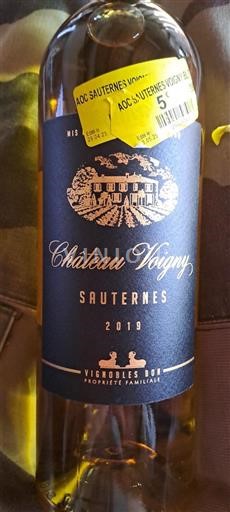 Bordeaux Sauternes Château Voigny 2019