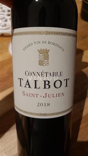 Bordeaux Saint-Julien Château Talbot Connétable Talbot 2018