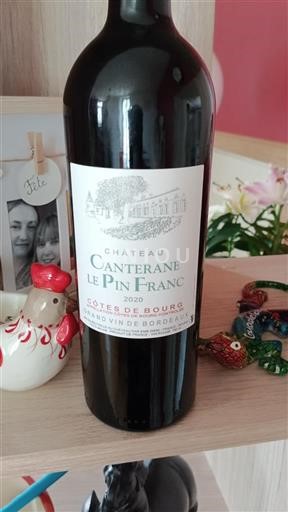 Bordeaux Côtes-de-bourg Château Canterane Le Pin Franc 2020