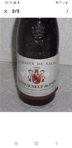 Rhônevallei Châteauneuf-du-Pape Domaine de Nalys 1988
