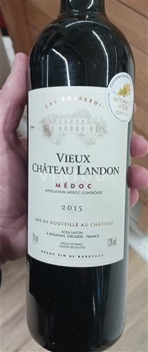Bordeaux Médoc Cru Bourgeois Vieux Château Landon 2015