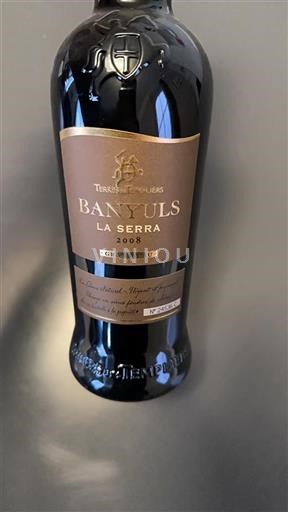 Roussillon Banyuls TERRE DES TEMPLIERS La Serra 2008
