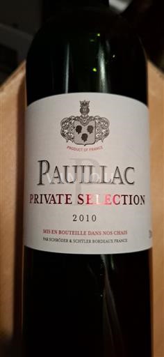 Vin Rouge sec Private selection Château Kirwan 2010 France Bordeaux Pauillac