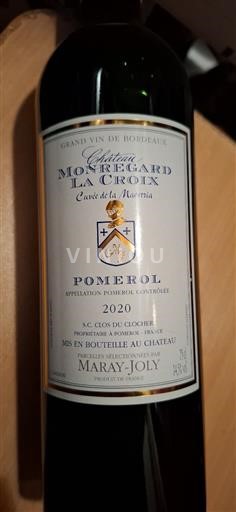 Bordeaux Pomerol Chateau Monregard La Croix de la maestria 2020